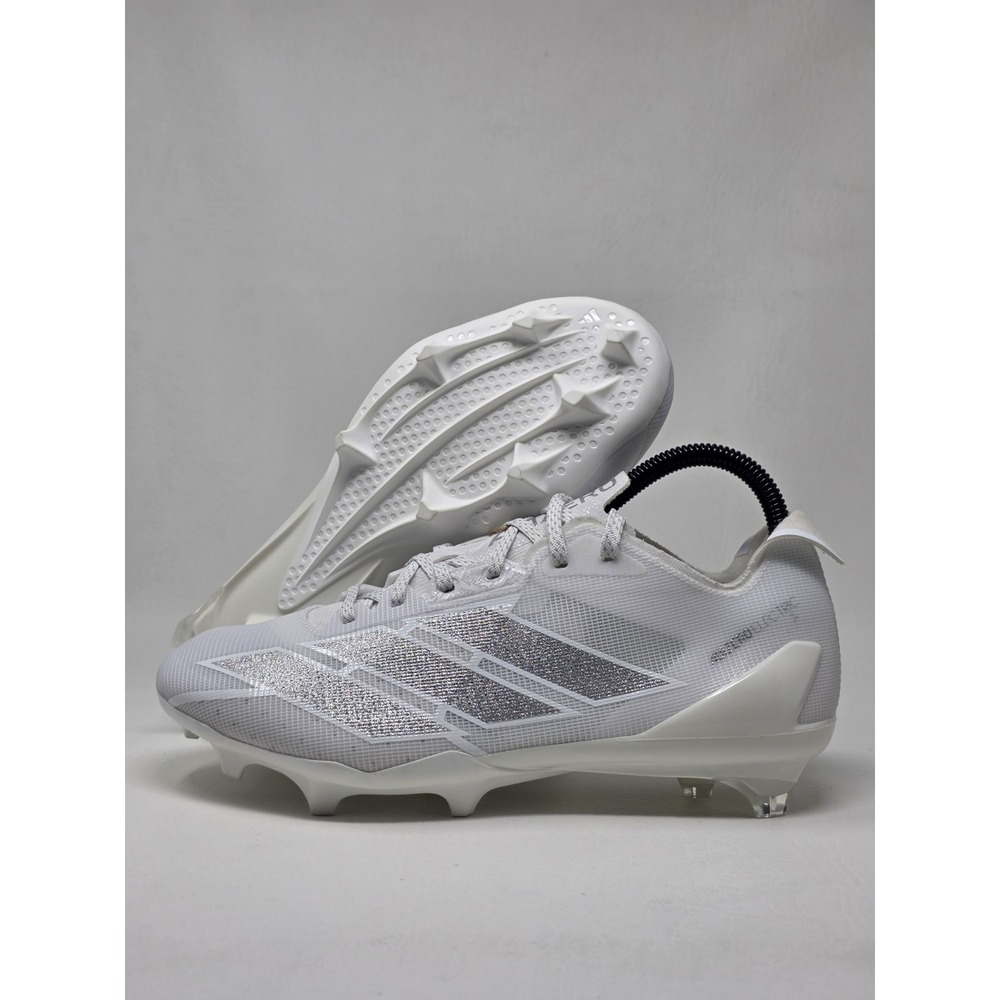 adidas Adizero Electric II Size 7 Mens Football Cleats White Silver IE6286 NWT